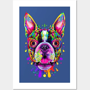 Boston Terrier Dog Ink Artwork Posters and Art